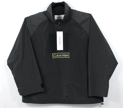 NUEVA Chaqueta Cortavientos Calvin Klein Relajada Logo Popover Carbón Para Hombre 2XL Foto 1 de 4