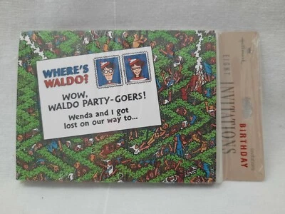 8 Vintage Hallmark ~ Where's Waldo ~ Birthday Party Invitation Cards NIP - Image 1 of 4