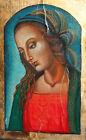 VINTAGE HAND PAINTED ICON OIL PAINTING FEMALE PORTRAIT