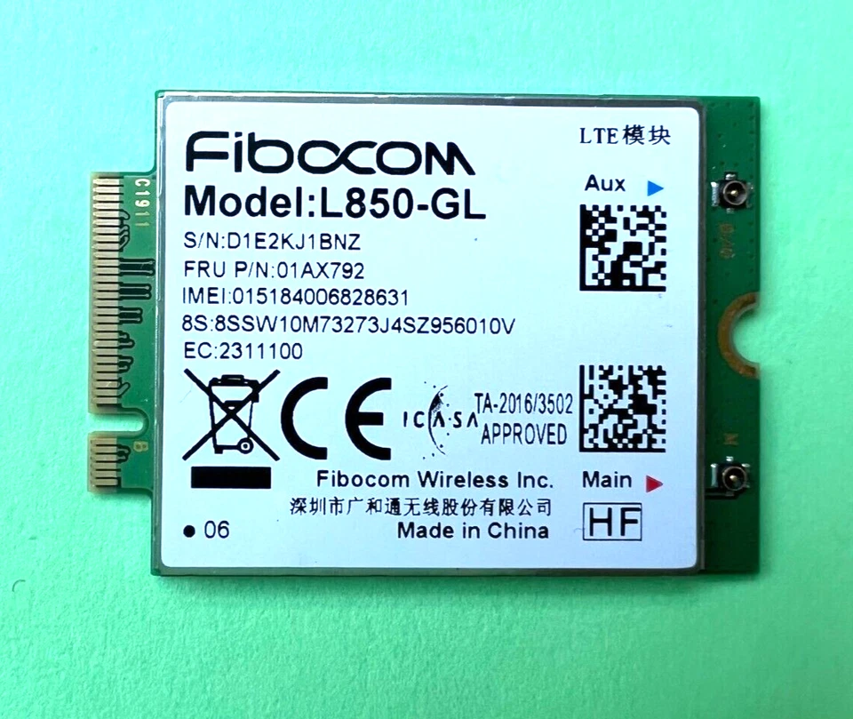 Lenovo Thinkpad L850-GL WWAN Fibocom L850-GL LTE 4G  01AX792 - Bild 1 von 1