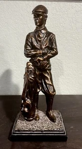 Vintage Bronze Finish Gentlemen Golfer Statue 16 inch - Classy Ideal for Office - Picture 1 of 5