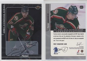 2000-01 ITG Be A Player Signature Series Marian Gaborik #241 Rookie Auto RC