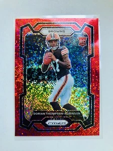 2023 Panini Prizm DORIAN THOMPSON ROBINSON Red Sparkle Prizm RC #322 SSP - Foto 1 di 3
