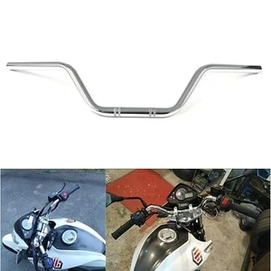 Manillar de moto 22 mm cromado 7/8" barras de arrastre baja altura crucero - Imagen 1 de 7