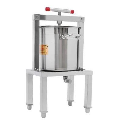 Grape Press 3.5 Gallon Stainless Steel Fruit Wine Press with Height Adjustable - Image 1 of 4