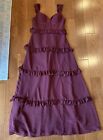 Sloan Chiffon Dress Revelry Size 6 Plum/burgundy