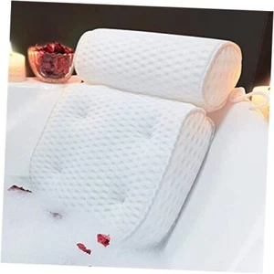 Bathtub Pillow Headrest Bath Pillows for Tub Neck and Back Support with White - Picture 1 of 7