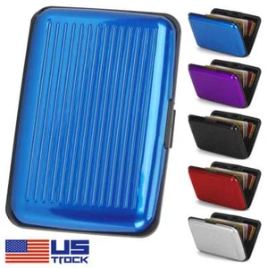Elegante billetera de viaje con bloqueo RFID de aluminio para hombres y mujeres - Imagen 1 de 17