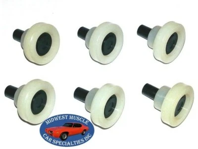 GM Regulator Window Rollers Side Door Crank Glass 64-68 GTO 442 Chevelle 6pcs B - Image 1 of 4