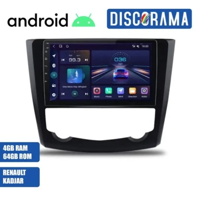 AUTORADIO ANDROID 4/64GB RENAULT KADJAR 2015-2019 STEREO AUTO TOUCH 9" WIFI NAVI - Immagine 1 di 4