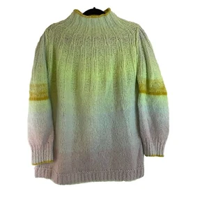 Anthropologie Perri Ombre Tunika Pullover Pastell Gr. M P Wolle Alpaka Mischung Mock - Bild 1 von 15