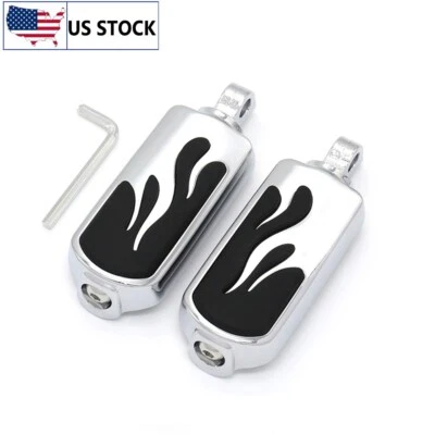 Pinos cromados para passageiros Rider 10 mm para Harley Dyna Softail Sportster EUA - Imagem 1 de 4