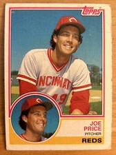 1983 Topps Joe Price Baseball Card #191 Reds Pitcher Low-Grade FR/GD O/C