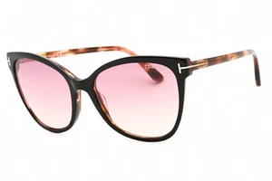 TOM FORD ANI FT0844 05T Sunglasses Black Frame Gradient Bordeaux Lenses 58mm - Picture 1 of 4
