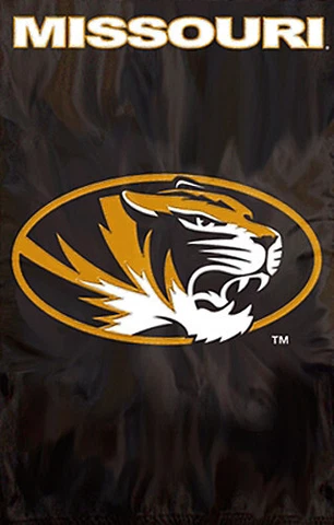 MISSOURI TIGERS Official NCAA Team Dynamic 2-Sided Applique 28x44 WALL BANNER Cover