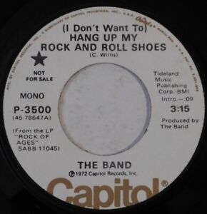 THE BAND Hang Up My Rock & Roll Schuhe Caledonia Mission CAPITOL 45 Promo Psych