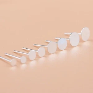 10 pares de pendientes de plata esterlina 925 poste de joyería bandeja de 3 ~ 8 mm - Imagen 1 de 6