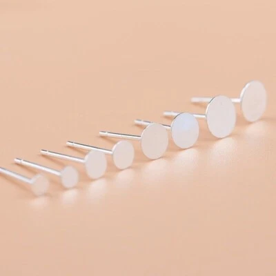 10 pares de pendientes de plata de ley 925 para hacer joyas bandeja de 3 ~ 8 mm Foto 1 de 4