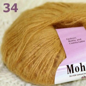 1-8BallX25g Fluffy Soft Thicken Mohair Lace Crochet Shawl Hand Knitting DIY Yarn - Picture 1 of 169