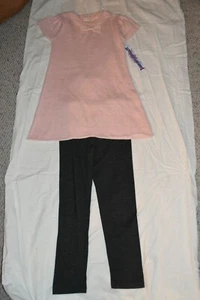 Love @ First Sight Sears Pink dress sweater top with gray Jeggings GIRLS 6X New! - Picture 1 of 8
