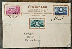 1949 South Africa Inauguration Of Voortrekker Monument First Day Cover - Picture 1 of 1