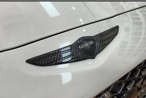 Hood OEM New Wing Logo 6Color Black Emblem Badge 1PC For 2015~2024+ Genesis G80 - Picture 1 of 35