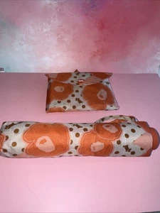 RADLEY Lightweight Heritage Hollyhock Orange Umbrella + Foldaway Shopper Bag VGC - Picture 1 of 7