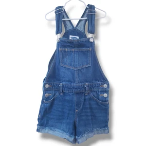 Old Navy Girls 8 Blue Jean Denim Shortall Overall - Picture 1 of 6