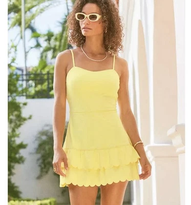 NUEVO CON ETIQUETAS VESTIDO ACTIVO LILLY PULITZER TALLA GRANDE MIESHA DE LUJO *AMARILLO PINZÓN* Foto 1 de 4
