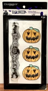 Celebrate It Halloween Reflective Stickers 4 Pc Set 153236 - Picture 1 of 3