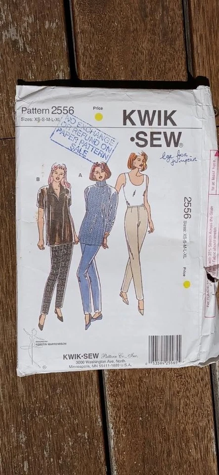Kwik Sew #2556 MISSES PANTS & TUNICS Size XS-XL Uncut. Stretch & Woven Fabrics. - image 1 of 1