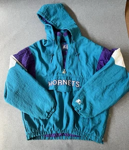 Vintage Charlotte Hornets Starter Jacket Mens XL Blue Purple NBA Basketball 90s - Picture 1 of 8