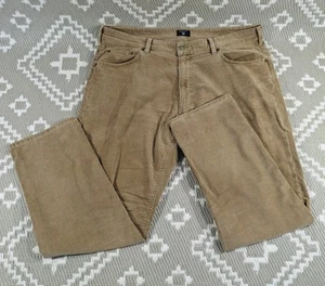 Gant Mens Fine Corduroy Beige Cords W40 L30.5 Reg Straight Zip Fly 98% Cotton - Picture 1 of 20