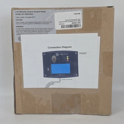 AIMS Power Inverter REMOTELF Remote Switch with LCD Monitoring Screen New - Image 1 of 4