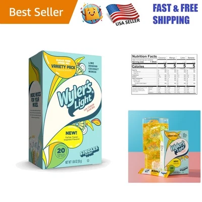 Refrescante Wyler's Light Mezcla de Bebida de Agua - Paquete de 20 Variedades Individuales, Bajo en Calorías Foto 1 de 4