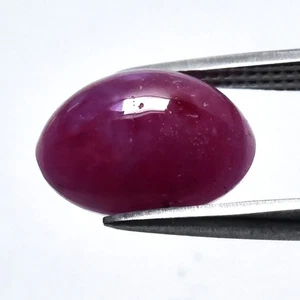 💎 2.85ct Oval Cabochon Purplish Red Ruby - Heated Glass Filling Africa Gemstone - Picture 1 of 4