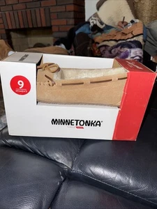 Minnetonka Britt Trapper Slippers Cinnamon Women’s 9 NIB - Picture 1 of 3