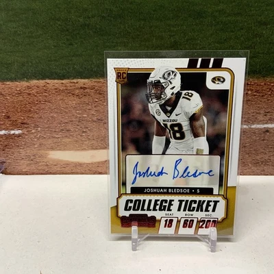 JOSHUAH BLEDSOE- 2021 Contenders Draft Picks Rookie Ticket Red Auto - #255  - Image 1 of 2