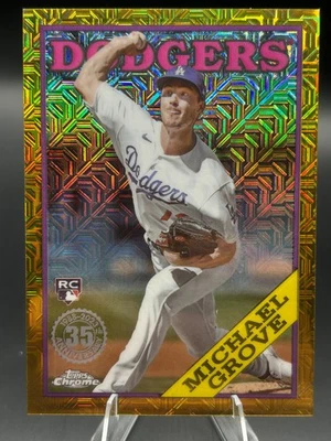 2023 Topps #2T88C-75 Michael Grove 1988 35th Chrome Silver Pack Gold #/50 - Image 1 of 2