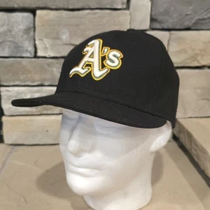 Oakland Athletics A's New Era Fitted Black Cap - 7-3/8 Black - On-Field 59FIFTY - Picture 1 of 13