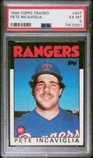 1986 Topps Traded Pete Incaviglia Rookie Baseball Card #48T PSA 6 EX-MT
