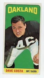 DAVE COSTA 1965 TOPPS FOOTBALL TALL BOY #135 NM SP CARD OAKLAND RAIDERS 1 - Picture 1 of 2