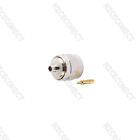 N Male Plug Solder Brass Connector For Semi Rigid 0.141" Cable Rg402 Straight Rf