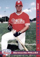 1998 Martinsville Phillies Grandstand #9 Jeremy Deitrick Williamsport PA Card