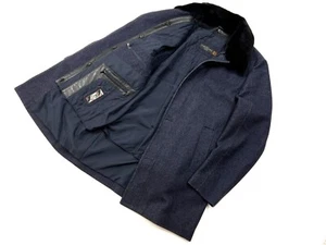 RRP €2850 Men's CORNELIANI ID Cashmere Blue Coton Fur Collar Jacket Coat - 50 - Picture 1 of 22