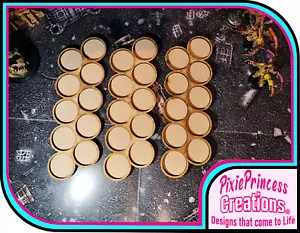 Bandejas de movimiento redondas 3x 28 mm J 10 espacios 5x2 filas MDF adecuadas para Warhammer 40k - Imagen 1 de 8