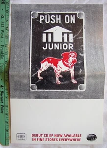 Push On Junior Rock Music Promo Poster 1994 Butt Records Red Bulldog Minneapolis - Picture 1 of 1
