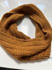 Hand Knitted Women’s Infinity Loop Cowl Scarf In Bronze Gold