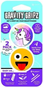 Retrak Gravity Gripz 2-Pack Set, Unicorn and Emoji - Picture 1 of 10