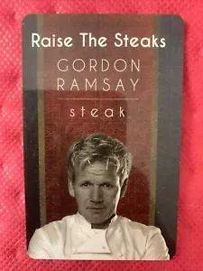 Harrah's Resorts Hotelzimmer Schlüsselkarte "Erhebe die Steaks" Gordon Ramsay - Bild 1 von 2